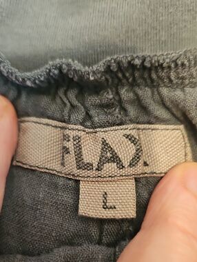 Flax Linen Pants in Charcoal L